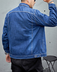 Men's Plus Size Daily Casual Wash Water Denim Jacket Coat