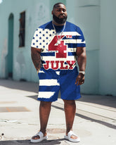 Independence Day Flag Print Large Men's Suit