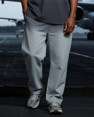 Big & Tall Men's Gradient Gray Universe Letter Print T-shirt Trousers Suit