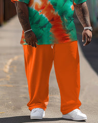 RESPECT Letter Tie-Dye Print Large Men's Suit