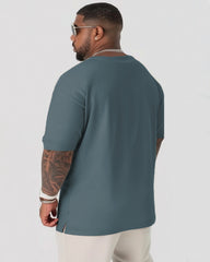 Letter Print Men's Plus Size Short-sleeved T-shirt