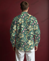 Green Vine Man Long Sleeve Shirt Men's Plus Size