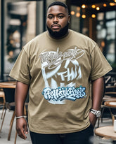 3D Visual Error Graffiti Design Printed Top T-Shirt 1-3 For Big People