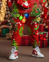 Big Men's Christmas Decor Print Hoodie Sweatpants Set of Two