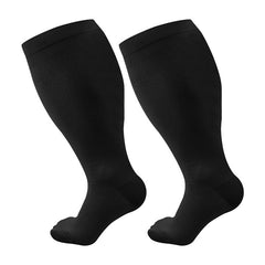2XL-7XL Solid Color Running Fitness Compression Socks For Obese Men And Women Sports Socks