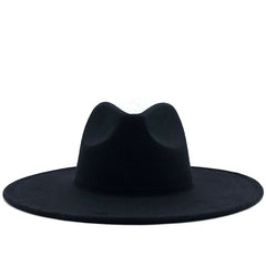Multicolor Wool Big Brim Jazz Hat