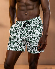 Big & Tall Men's Hawaii. Floral Digital Print Holiday Shorts