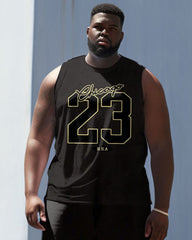 Men's Plus Size Chicago Basketball No.23 Vest Sport Two-piece Set