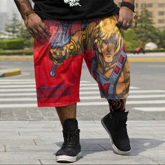 Plus size trendy hip hop retro shorts