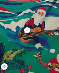 Holiday Santa Long Sleeve Lapel Shirt Men Plus Size