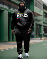 Men's Plus Geometric King Tech Hoodie Set