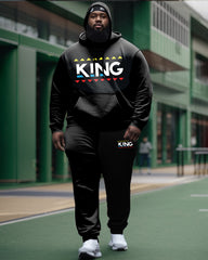 Men's Plus Geometric King Tech Hoodie Set