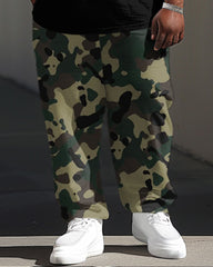 Men's Large Casual Make Your Own Theme Printed T-Shirt Trousers Suit