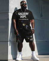 Men's Plus Size Gallery Dept Print T-Shirt Shorts Set