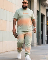 Big Boy Street Fashion Gradual Passion English Short-sleeved T-shirt Trousers Suit