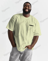 100% Cotton-simple Chest Letter Print Men's Loose Big & Tall Short Sleeve T-shirt