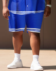 Big Men's College Style Cheyney University Short Shirt Uniform Set