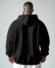 Cotton-Phantom Letter Print Men's Loose Oversized Sweatshirt