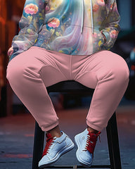 Flower Ghost Ladies Long Sleeve Hoodie Plus Size Suit