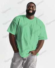 100% Cotton-Joker Solid Color Big Men's Loose Short Sleeve T-Shirt