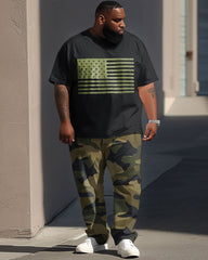 Street Camouflage Flag Print Large Men's Suit