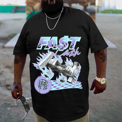 Plus Size Black Fast Cash T-Shirt