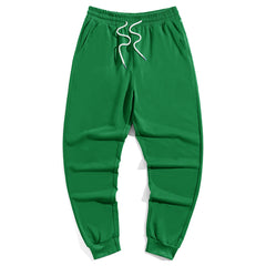Men's Plus Size Solid Color Drawstring Waist Sweatpants