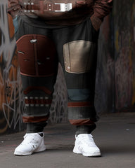 Men's Cosplay  Plus Size Art Abstract Sweater Two-Piece Set