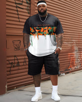 Street Casual Patchwork Camouflage Print Large Men's Suit