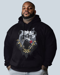 Animal Smoking Print Oversized Cotton Hoodie