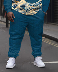 Men's Big & Tall The Great Wave off Kanagawa Hoodie Set