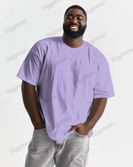 100% Cotton-Joker Solid Color Big Men's Loose Short Sleeve T-Shirt