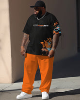 Street Casual Graffiti Alphabet Print Large Men's Set