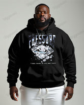 Beautiful Diamond Print Oversized Cotton Hoodie