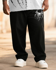 Big & Tall Men's Spider Print T-Shirt Trousers Suit