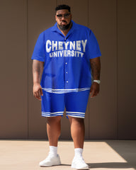 Big Men's College Style Cheyney University Short Shirt Uniform Set