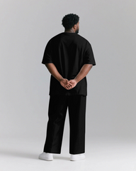 FOCUS Slogan 2-Piece T-shirt Pants Set