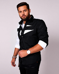 Big & Tall Men's Slim Fit Long Sleeve Shirt M-3XL