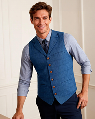 Big & Tall Men's Gentleman Business Casual Slim Fit Suit Vest XS-3XL