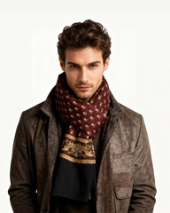 Men's Double Wash Fleece British Business Scarf
