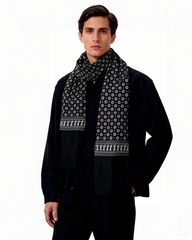 Men's Business British Silk Scarf Washed Velvet Long Scarf Suit Scarf