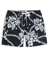 Men's Big & Tall Black Swim Trunks