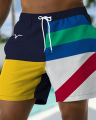 Men's Big & Tall Simple Contrast Swim Trunks