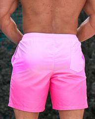 Men's Big & Tall Pink Gradient Swim Trunks