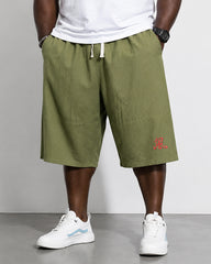 L-9XL Japanese Plus Size Solid Color Cotton Linen Casual Mid-length Pants