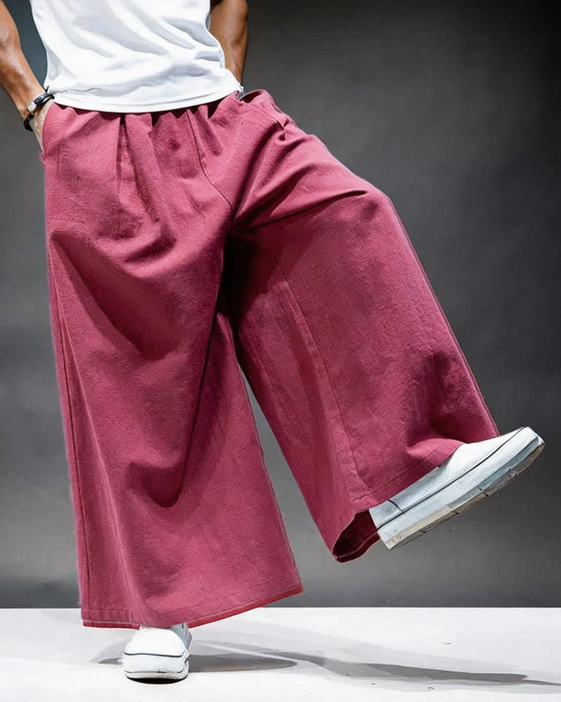 M-5XL Linen Harlan Loose Cotton Linen Plus Size Straight Wide-Leg Pants