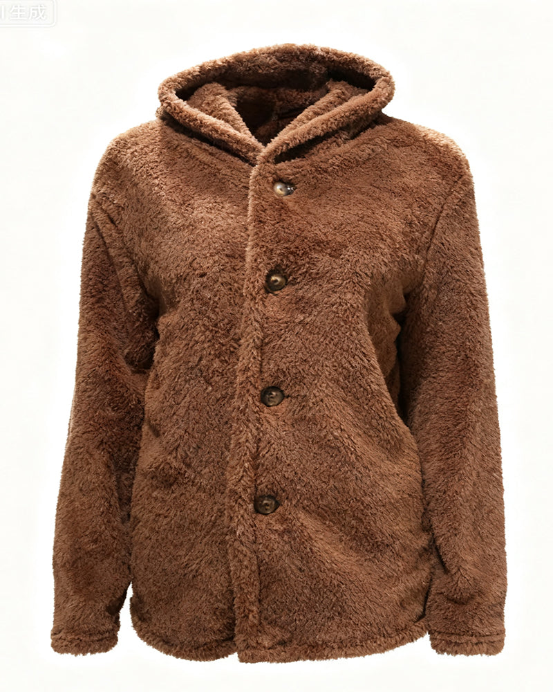 Big & Tall Men's Solid Color Hooded Velvet Jacket Cardigan M-3XL