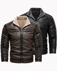 Big & Tall Men's Vintage Faux Leather Thick Vintage Jacket S-3XL