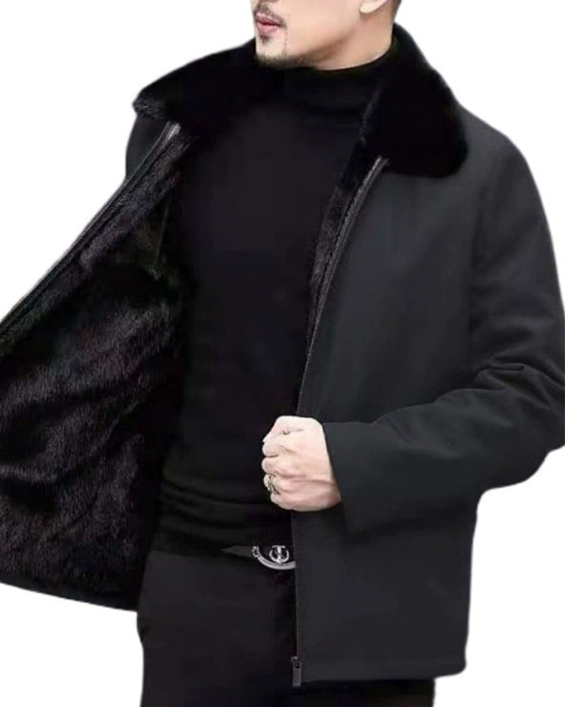 Big & Tall Men's Plush Warm Short Thickened Jacket Parker M-7XL