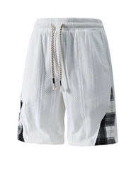 L-9XL Jacquard Texture Plaid Casual Shorts